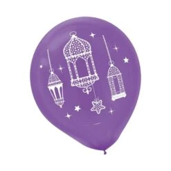 AMSCAN 15ct, Crescent Moon & Mosque Eid Balloons 7 AMSCAN 15ct, Crescent Moon & Mosque Eid Balloons -Amscan 781068 03