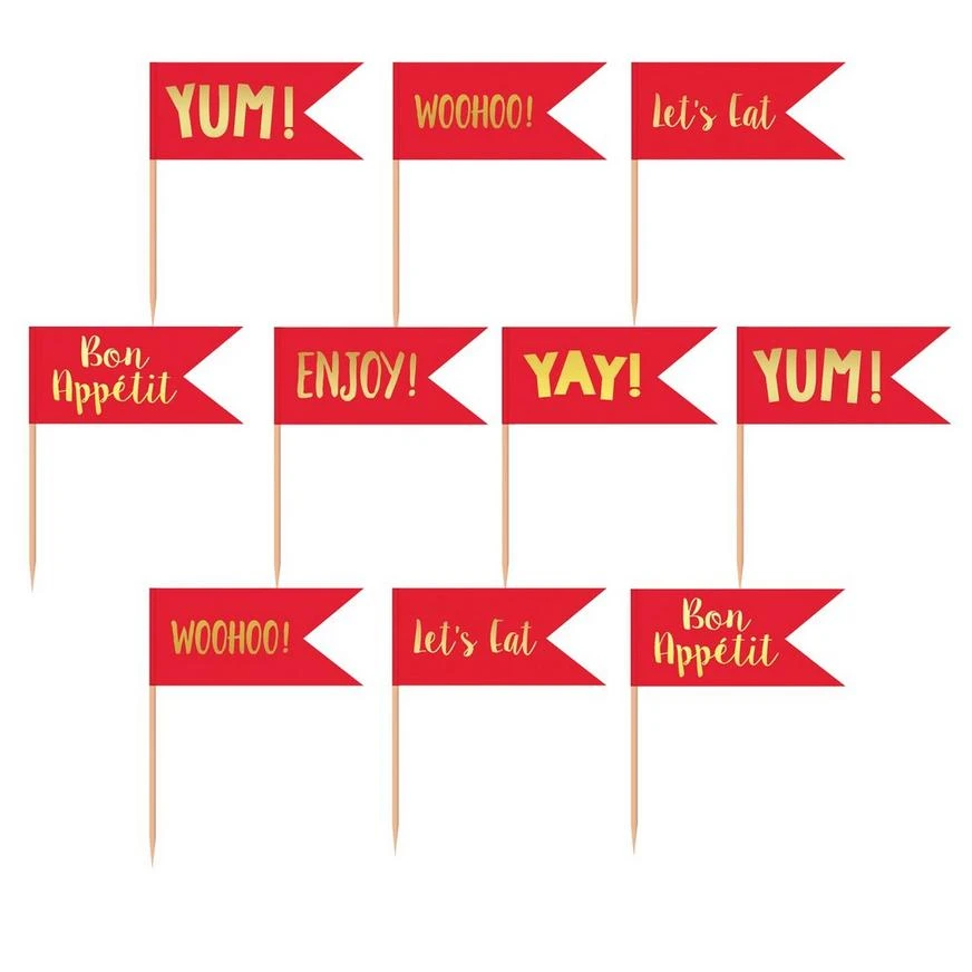 AMSCAN Red Party Picks 24ct 1 AMSCAN Red Party Picks 24ct