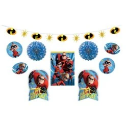 AMSCAN Incredibles 2 Birthday Room Decorating Kit 10pc