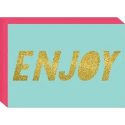 AMSCAN Glitter Sign Of The Times Enjoy Block Sign