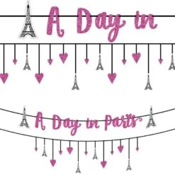 AMSCAN A Day In Paris Banner Kit 2ct