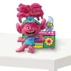 AMSCAN Air-Filled Sitting Poppy Balloon, 17in - Trolls World Tour