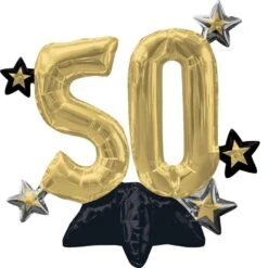 AMSCAN Air-Filled Sitting 50 Balloon, 21in - Sparkling Celebration