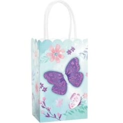 AMSCAN Glitter Flutter Favor Bags 8ct