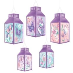AMSCAN Flutter Paper Lanterns 5ct
