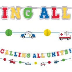 AMSCAN Calling All Units Letter Banner With Accent Banner - First Responders