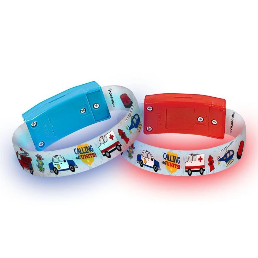 AMSCAN Light-Up First Responders Bracelets, 4ct 1 AMSCAN Light-Up First Responders Bracelets, 4ct