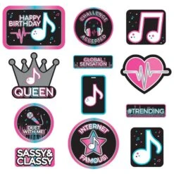 AMSCAN Internet Famous Birthday Cutouts 12ct