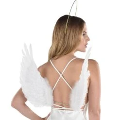AMSCAN Adult White Feather Floating Angel Wings