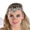 AMSCAN Adult Silver Gems, Pearls & Braided Vines Metal Tiara Crown - Fairy