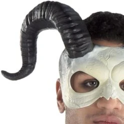 AMSCAN Adult Horned Ram Skull Plastic Half Mask -Amscan 942068 03