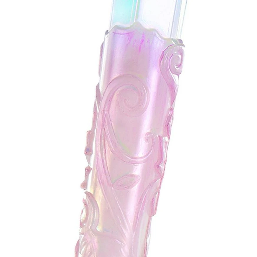 AMSCAN Light-Up Pink Iridescent Plastic Crystal Wand Prop, 15in - Fairy 2 AMSCAN Light-Up Pink Iridescent Plastic Crystal Wand Prop, 15in - Fairy - Image 2