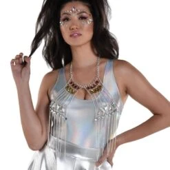 AMSCAN Adult Halter Body Chain With Gems - Festival