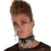 AMSCAN Adult Spiked Dog Collar Choker With Chains - Punk