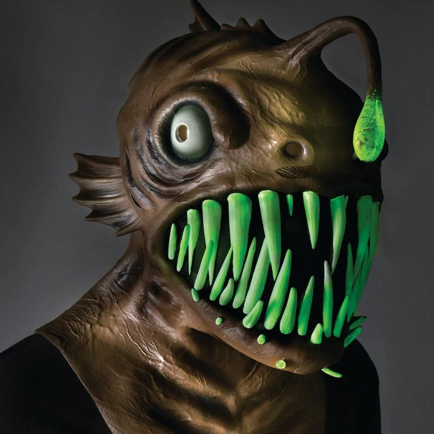 AMSCAN Adult Light-Up Anglerfish Latex Mask 2 AMSCAN Adult Light-Up Anglerfish Latex Mask - Image 2