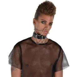 AMSCAN Punk Jewelry Set, 3pc - Safety Pin Earrings & Nose To Ear Chain 5 AMSCAN Punk Jewelry Set, 3pc - Safety Pin Earrings & Nose To Ear Chain -Amscan 942159 02