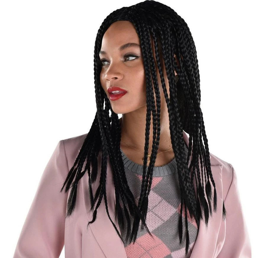 AMSCAN Black Box Braid Wig, 20in - 90s 1 AMSCAN Black Box Braid Wig, 20in - 90s