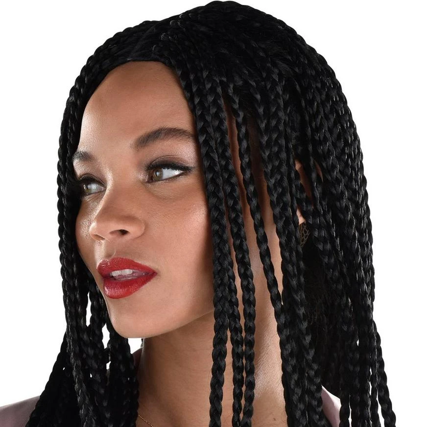 AMSCAN Black Box Braid Wig, 20in - 90s 2 AMSCAN Black Box Braid Wig, 20in - 90s - Image 2
