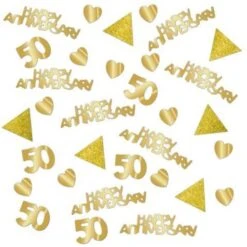 Amscan 10022765 WWE Golden Anniversary Foil Confetti 28g 1 Pc