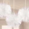 Amscan 10118502 White Fluffy Tulle Poms-3 Pcs