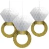 Amscan 10119830 Honeycomb Ring Hanging Decor 17cm-3 Pcs