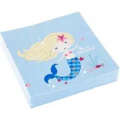 Amscan 10119872 33cm-20 9903033 Be A Mermaid 2-Ply Luncheon Napkins, 33cm, 20 Pcs