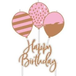 Amscan 10202751 9906365 Rose Gold Blush Birthday Pick Candle