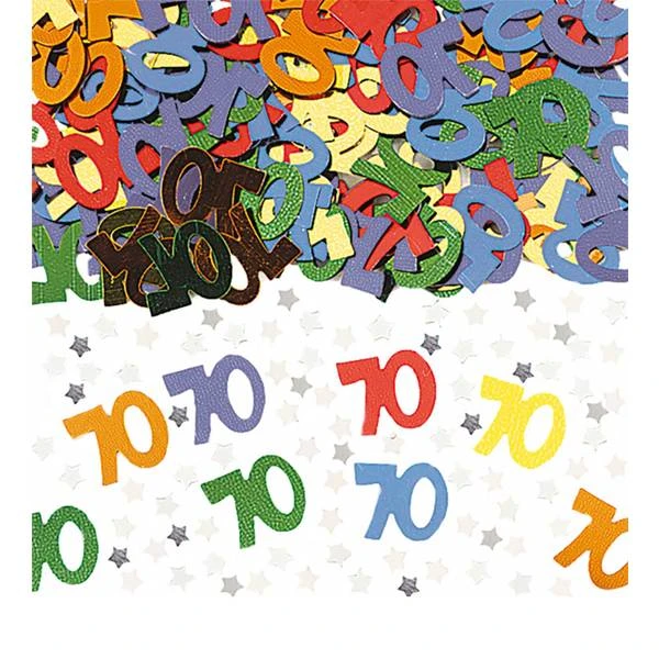 Amscan 14 G Number 70 Confetti Metal Party Accessory, Multi-Colour 1 Amscan 14 G Number 70 Confetti Metal Party Accessory, Multi-Colour