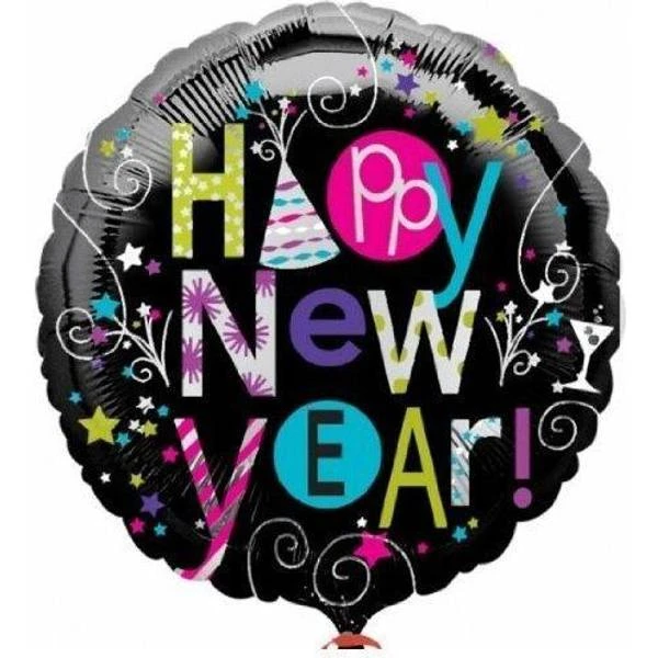 Amscan 18" Playful Happy New Year Balloon 1 Amscan 18" Playful Happy New Year Balloon
