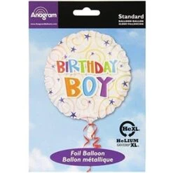 Amscan 18IC:BIRTHDAY BOY SWIRLS Foil Balloons 1602401