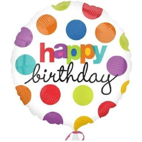 Amscan 18IC:POLKA DOT BIRTHDAY Foil Balloons 2194901 1 Amscan 18IC:POLKA DOT BIRTHDAY Foil Balloons 2194901