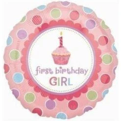 Amscan 18IC:SWEET LITTLE CUPCAKE GIRL Foil Balloons 11992201