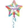 Amscan 19" Rainbow Congrats Foil Star Balloon