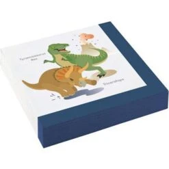 Amscan 20 Napkins * Happy Dinos * For Children's Birthday And Themed Party T-Rex Triceratops Dino Dinosaur Primal Lizards Children's Birthday Theme Party Napkins Disposable