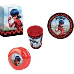 Amscan 24-Piece Miraculous Ladybug Toy Set Ideal Pinata Filler, Children's Birthday Gifts