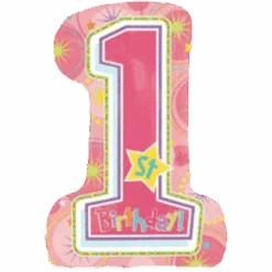 Amscan 28" One-derful Birthday Girl SuperShape Foil Balloon