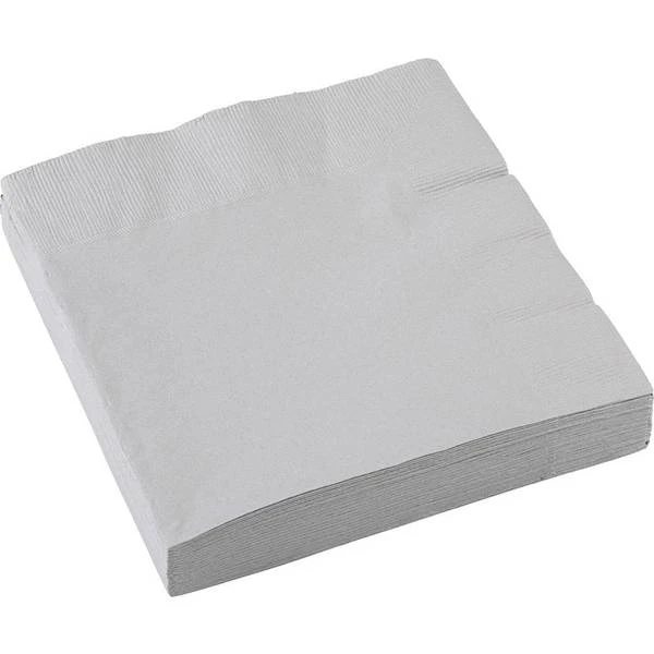 Amscan (33cm X 33cm, Silver) 2 Ply Solid Colour Party Napkins (Pack Of 20) 1 Amscan (33cm X 33cm, Silver) 2 Ply Solid Colour Party Napkins (Pack Of 20)