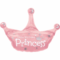 Amscan 34" Birthday Princess Crown Foil Balloon