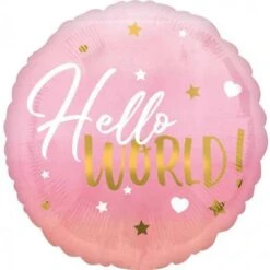 Amscan 3972401 Foil Balloon Pink Baby Girl, Multi-Coloured