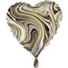 Amscan 4209101 Marble Black Heart Shape Foil Balloon-1 Pc