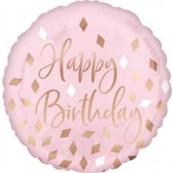 Amscan 4211601 Happy Birthday Rose Gold Round Foil Balloon-1 Pc