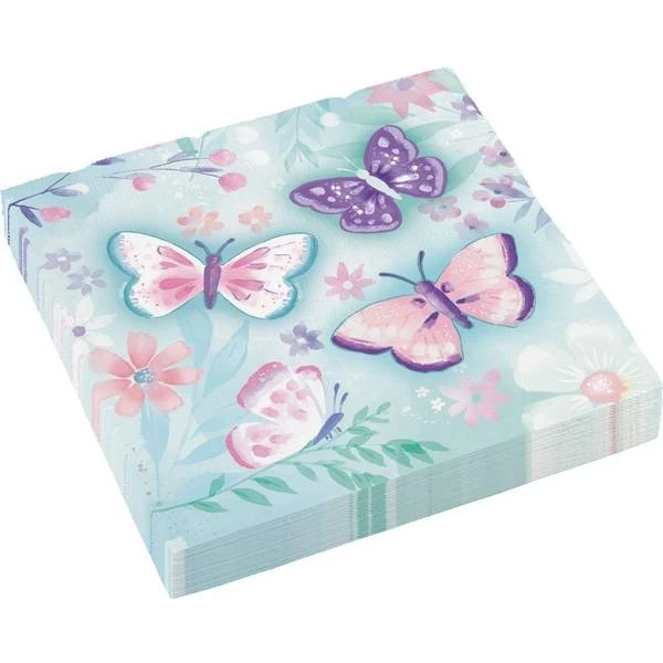 Amscan 512712 Flutter Napkins 33 X 33 Cm Pack Of 16 Butterfly Birthday Party 1 Amscan 512712 Flutter Napkins 33 X 33 Cm Pack Of 16 Butterfly Birthday Party