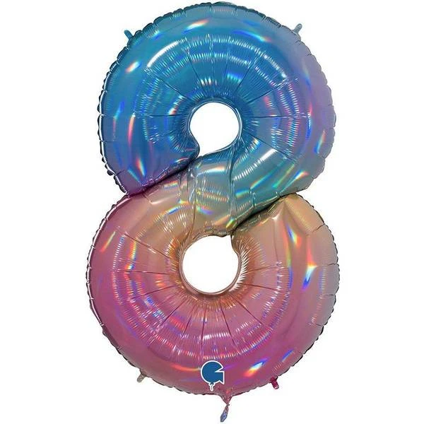Amscan (8, Rainbow Splash) Anagram 34in Number Supershape Foil Balloon 1 Amscan (8, Rainbow Splash) Anagram 34in Number Supershape Foil Balloon