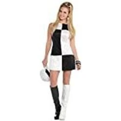 Amscan 846385-55 60s Mod Girl Costume With Funglasses For Adults-Size 8-10-1 PC, Multi-Colored, Small UK 8-10