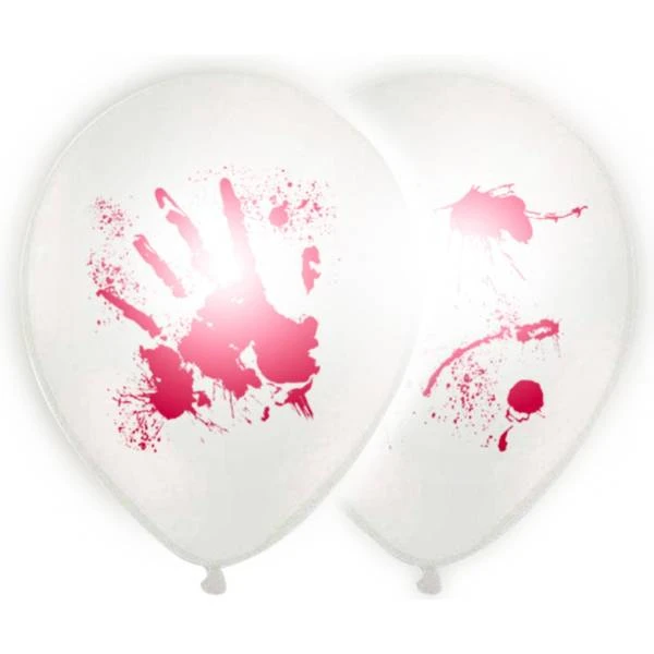 Amscan 9901843 Halloween Bloody Hands LED 11" Latex Balloons 4 Pack 1 Amscan 9901843 Halloween Bloody Hands LED 11" Latex Balloons 4 Pack