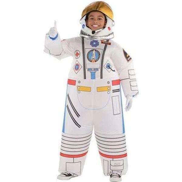 Amscan 9903636 Spaceman Inflatable Astronaut Costume With Battery Operated Fan Age 8-10 Years 1 PC, White 1 Amscan 9903636 Spaceman Inflatable Astronaut Costume With Battery Operated Fan Age 8-10 Years 1 PC, White