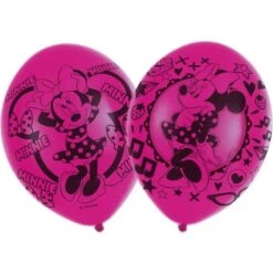 Amscan 9903669 Disney Minnie Mouse 11 Inch Latex Balloons 6 Pack