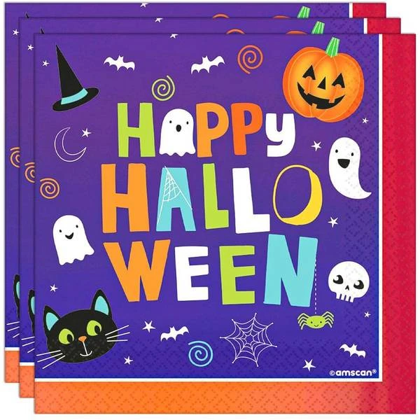 Amscan 9907444 Halloween Friends Party Luncheon Napkins 16 Pack 1 Amscan 9907444 Halloween Friends Party Luncheon Napkins 16 Pack