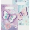 Amscan 9909725 Flutter Party Bags, Pack Of 8, Paper, 23.2 X 16.3 Cm, Party Bags, Children's Birthday Party