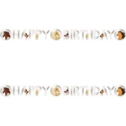 Amscan 9909878 Happy Birthday Garland, Multicoloured